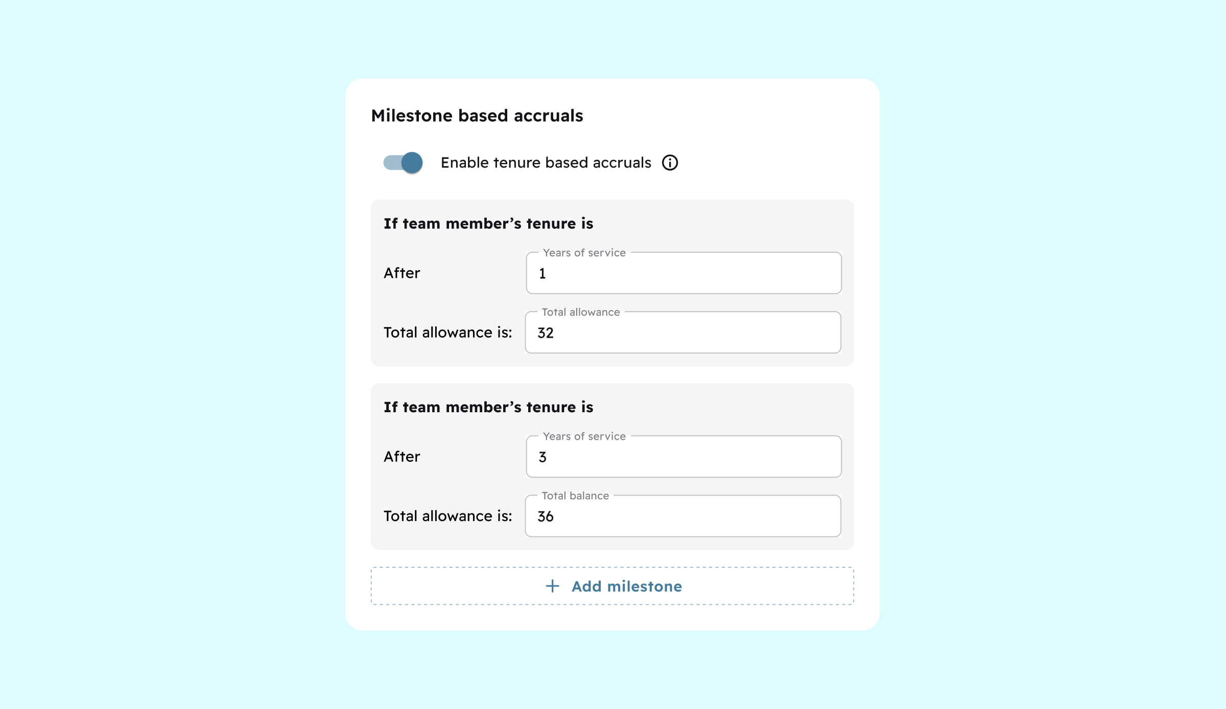Milestone based leave management and time off with Cercli