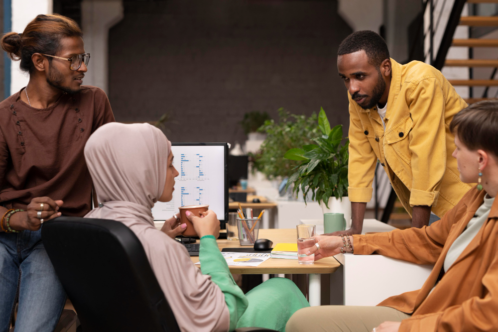 employees in an office - Mudad KSA
