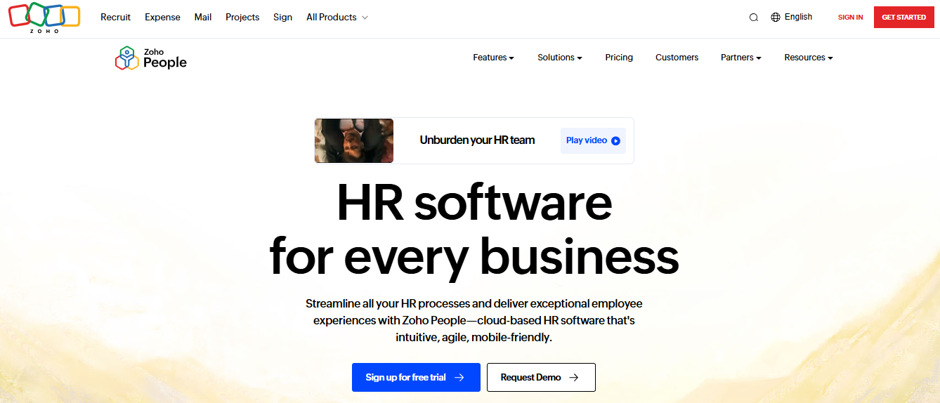 zoho people - Deel Alternatives