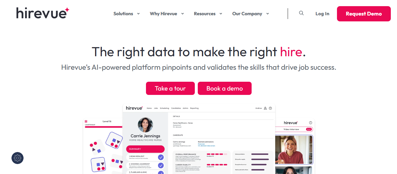 hirevue - AI Tools for HR