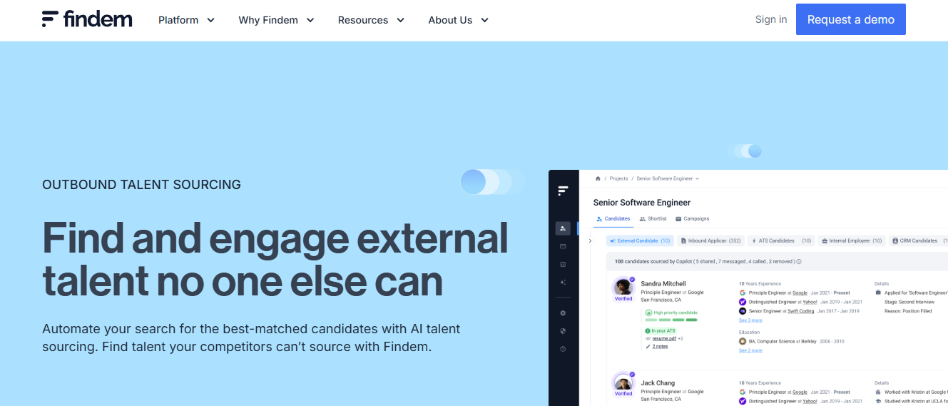 findem - AI Tools for HR