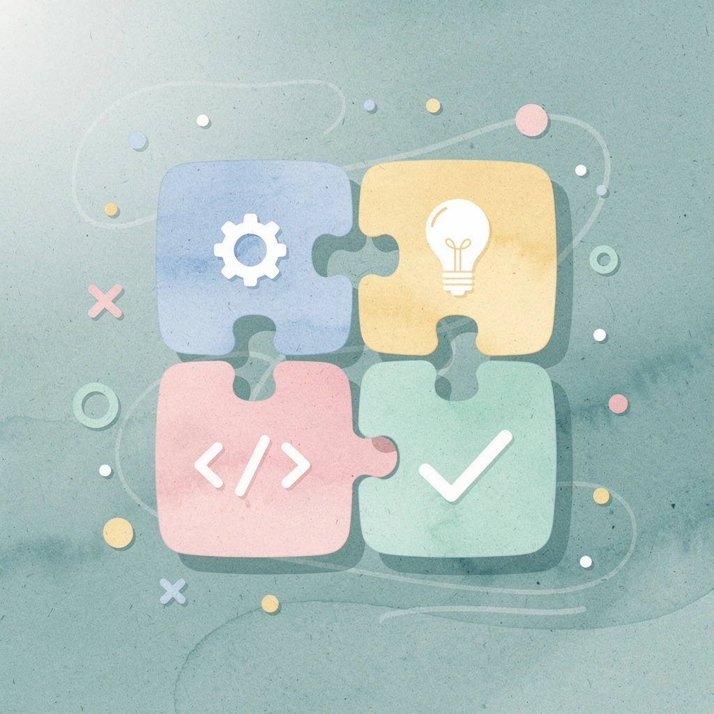 Puzzle pieces fitting together, representing integrated visa management