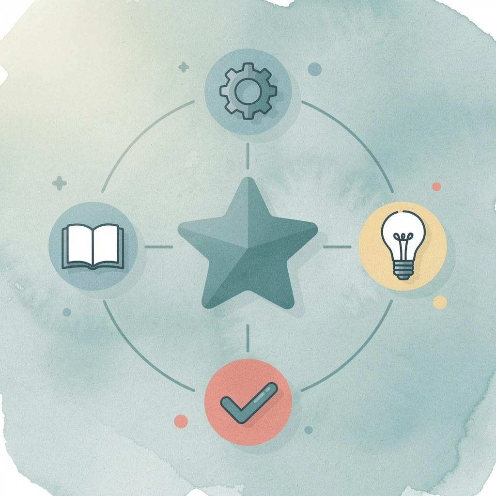 Calendar icon in center connected to payroll, attendance, scheduling, entitlements, and legal compliance icons