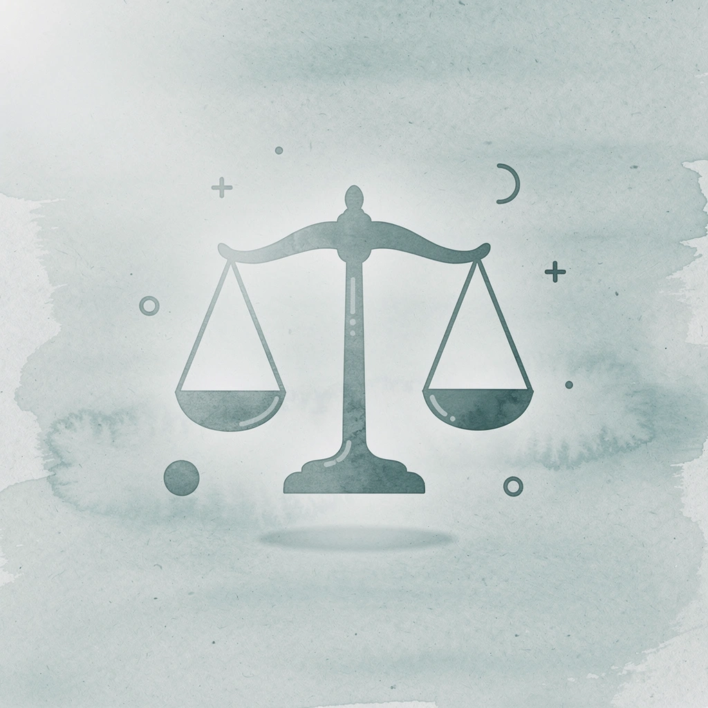 Scales of justice icon representing Qatar legal framework