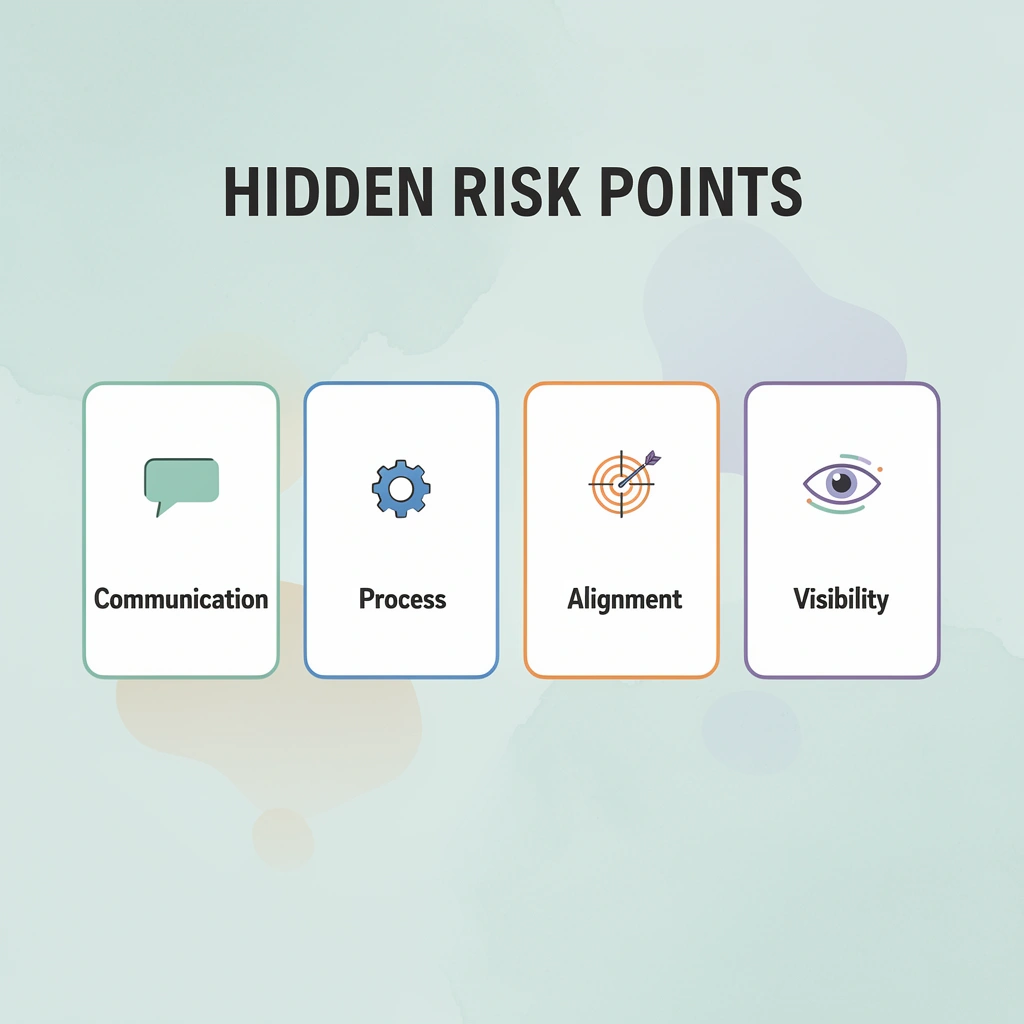 Infographic showing four hidden operational risk points